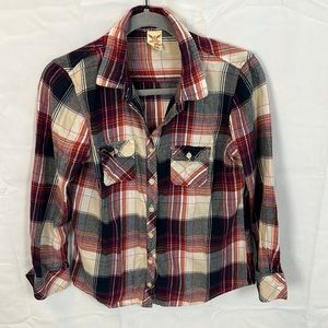 Faded Glory Plaid Flannel LS Shirt